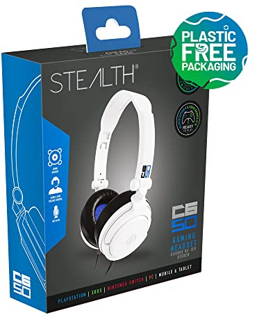 Stealth C6-50 Stereo-Gaming-Headset – Weiß & Blau, Multi-Plattform kompatibel mit Xbox One, Serie S/X, PS4/5, Switch, PC, Handy und Tablet [Video Game]
