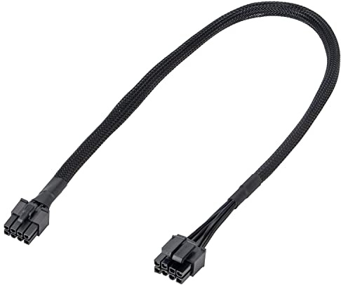 YieJoya CPU 8 Pin Stecker auf CPU 8 Pin (4+4 abnehmbar) Stecker EPS-12V Motherboard Netzadapter Ummanteltes Kabel für Corsair Modular Stromversorgung