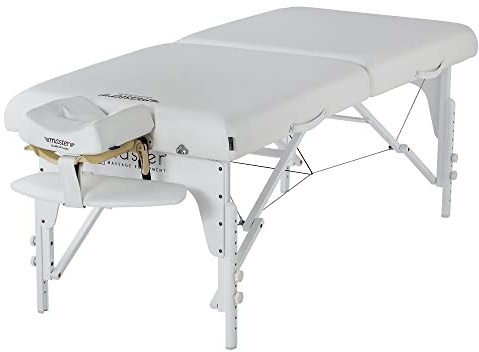 Master Massage 79cm Montclair Mobil Massageliege Klappbar Massagebett Massagebank Kosmetikliege Portable Beauty Bed Holz Paket-Schneeweiߟ