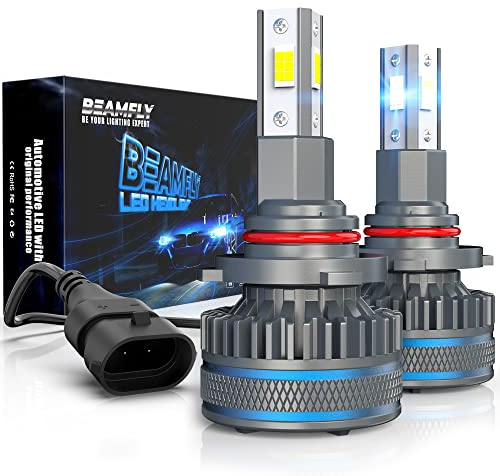 BEAMFLY Lampadine LED 9005/HB3 36000LM 110W per Fari Lenticolari | Kit di Conversione Alogeno/Xeno per Faro Lenticolare Auto, 6000K Luce Bianca Forte Fredda