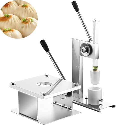 Machine de fabrication de petits pains manuelle, machine semi-automatique Baozi, petits pains farcis cuits à la vapeur en acier inoxydable commercial faisant 3 moules, 400-500 pièces/h