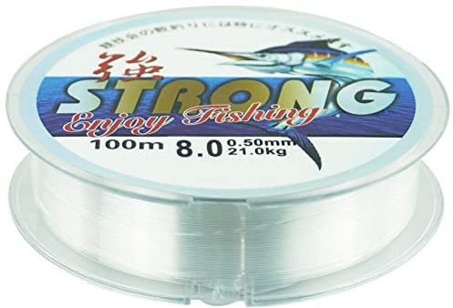 100 Meters Clear Nylon Fishing Line - 0.5 mm Monofilament Wire for Sea Fishing, Strong Tension