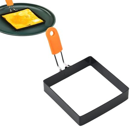 Stampo per uova quadrato - Stampo per uova quadrato in acciaio inossidabile antiaderente | Set Frittata con Pennello, Anelli Multifunzionali per Cottura Uova, Gadget da Cucina Modello Frittata Quadrat