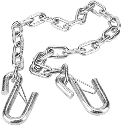 Sicherheitsketten-Hakenanhänger, Anhänger-Sicherheitskette 3500 Lbs Abschleppseile, Double Spring Clip Haken Trailer RV verzinktem Stahl 39in Anti Stripping Kette