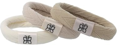 PARSA Beauty Signature Zopfhalter mehrfarbig, Haargummis in Nude-Tönen | sanfte Struktur, sicherer Halt ohne Haarbruch, Satinbanderole mit Signature Icon, elegante Frisuren, Schonend zum Haar