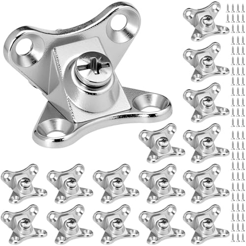 QWORK Juego de 16 conectores angulares con 64 tornillos, para muebles