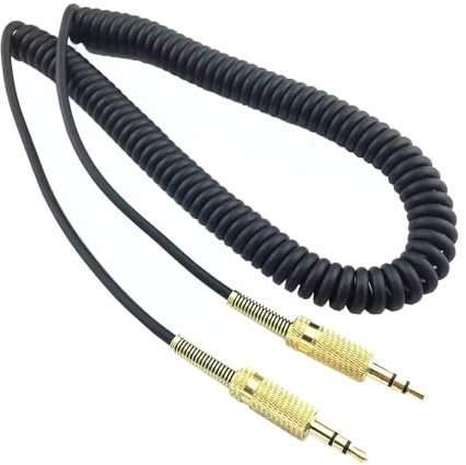NewTH Cavo audio di ricambio compatibile con altoparlanti wireless Marshall Action II, Stanmore II, Stockwell, Woburn II, jack stereo da 3,5 mm maschio a maschio, 6,1 m, colore: nero
