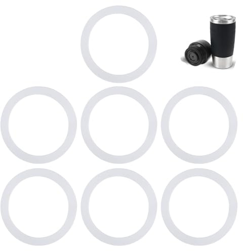 ZANGWAGRU 7 Stücke Dichtungsring Set, O Ringe Dichtungsset, Gummi Dichtungen, Dichtungsringe Aus Silikon für Isolierte Trinkflaschen Wiederverwendbare Auslaufsicher für Kaffeebecher Und trinkbecher