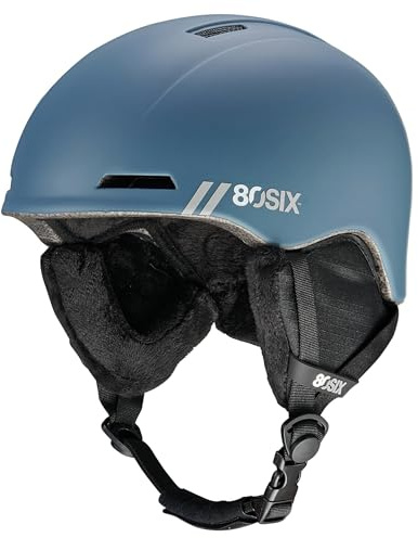80SIX Ski Helmet – Lightweight Protection for Skiing, Snowboarding, Skating – Unisex Snow Sports Helmet for Men Women Yout (Gray Matte, M/L) (Blue Matte, M/L)