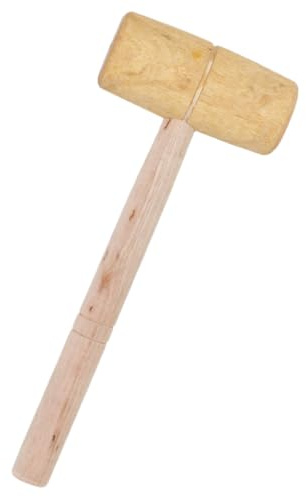 Zerodeko Petit Maillet en Bois Verni Diamètre 45-50 MM Outil à Main pour Travail du Cuir Bois Maillet de Menuisier Compact Marteau Artisanal pour Bricolage et Maroquinerie Outil