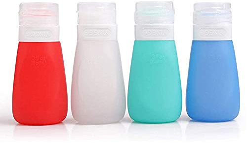 YINGGG Squeeze Portable Salad Dressing Container to Go Bottles Sauce Leakproof Condiment Storage Bottle, Dressing to Go for Lunch set of 4 (85ML)