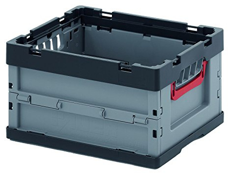 Auer 10er Set Profi Faltbox 21 Liter 40 x 30 x 22, Klappbox, Kunststoffkiste, Kofferraumbox verstärkte Bodenausführung, stapelbar