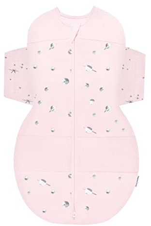 Happiest Baby SNOO sovsäck i ekologisk bomull, liten | Fästs säkert på SNOO liggdel, hjälper till att förhindra rullning, organisk bomull, övergång med armar, tvåvägs dragkedja