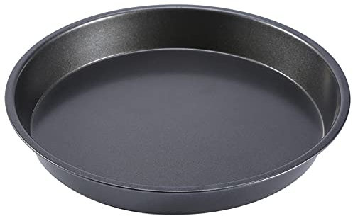 Sartén redonda antiadherente para pizza, horno de microondas redondo de aleación de aluminio de 9 pulgadas, platos para hornear, sartenes, bandeja para pasteles, herramienta para hornear
