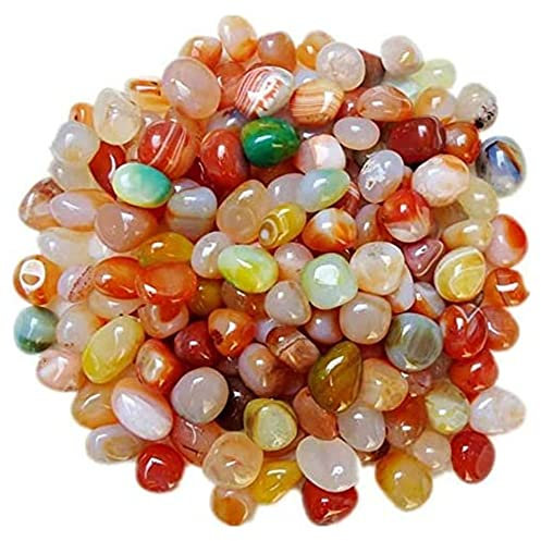 GIVBRO 100 g de galets décoratifs en granulés de gravier de rivière, mini pierres naturelles pour décoration d'aquarium, jardin, allée, 1 à 2 cm