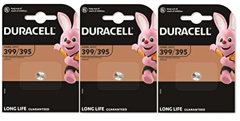 3 x Duracell 399/395 SR927 mit Silberoxid (3 Blisterpackungen mit je 1 Batterie) 3 Batterien