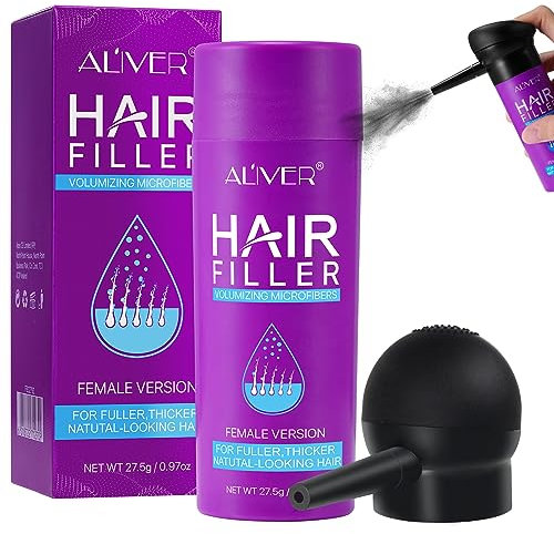 Hair Fibers, polvere per capelli in fibra di qualità professionale, per donne, fibre di cheratina con applicatore, nasconde immediatamente la caduta dei capelli in 15 secondi, per ottenere il miglior