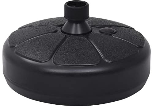 WRJENFSC Ombrellone da Picnic Ombrellone da Sole Ombrellone da Spiaggia Base per Ombrellone Riempibile con Sabbia/Acqua 15L Nera Adatta a Patii, Spiagge, Piazze, Giardini