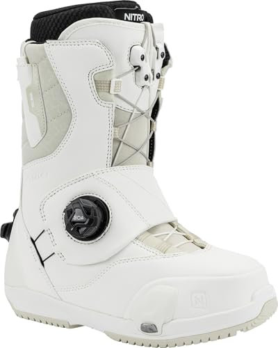 Nitro Women's Cave Step On TLS Snowboard Boots, White, MP 23.0 // EU 36 // US 5.5