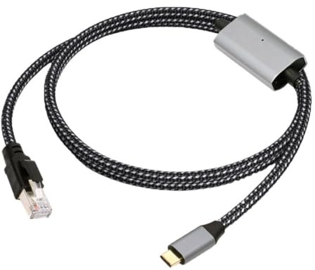 chenyang Câble USB vers Ethernet USB C vers RJ45 1000 Mbit/s Gigabit LAN Câble réseau en nylon tressé 1,2 m avec chipset AX88179