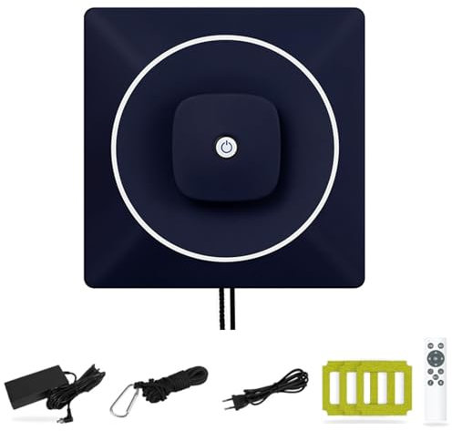 Hydravex Robot Limpiador de Ventanas con Doble Rociador de Agua Tecnología de Detección de Bordes de Limpieza Automática Control Remoto, Aspirador Automático de Ventanas para Ventanas, Azulejos