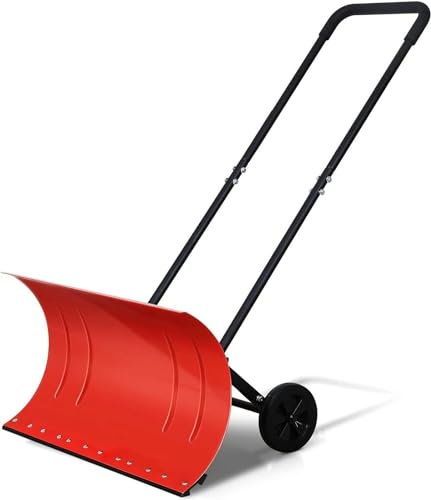 JOCHEN Pala da Slitta, Pala da Neve con Manico Regolabile, Pala da Neve con capacità Extra Large, per vialetto, marciapiede, Patio