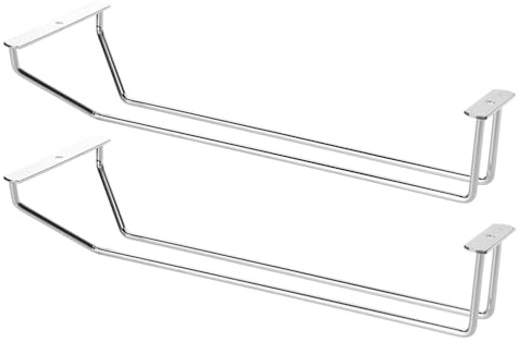 ABOOFAN Stainless Steel Wine Glass Rack under Cabinet Holder for Kitchen and Bar Stemware Storage Organizer for Wine Cocktail Martini Glasses