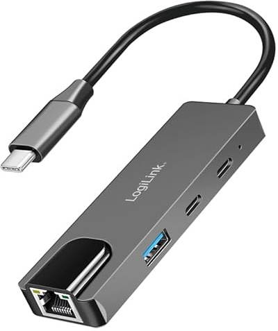 Logilink USB-C Hub UA0432 3Port 2,5G Gigabit Ethernet-Adapter