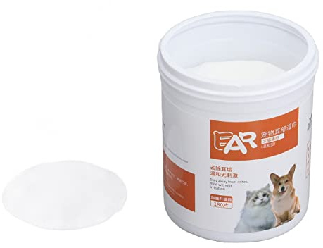 Acouto 180 Pezzi di Detergenti per Il Pulitore 'Orecchio per Cani Rimuove Il Prurito di Odore Cera Ivocaria Animali Domestici Cuccioli Gatti Cuccioli a Orecchie in Modo Efficiente del Cane Auricolare