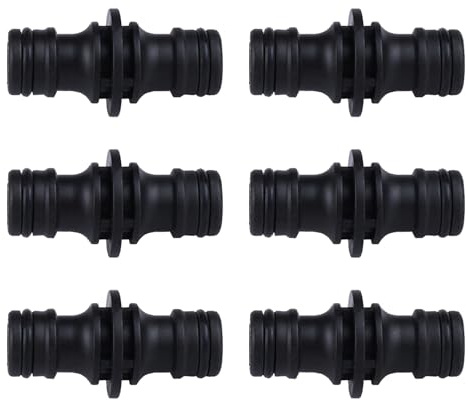 6 Stück Schlauch Kupplung Doppel Stecker Schlauchverbinder 1/2 Zoll Doppelstecker Gartenschlauch Verbindungen Schlauchkupplung zur Schlauchverlängerung Zwei Wege Kupplung für Garten oder Wasserhähne