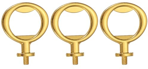 sourcing map Apribottiglie, 3 pezzi da 50 mm, in lega di zinco, kit di inserti piatti filettati per matrimoni, feste di vino, fai da te, artigianato e fatto a mano (oro)