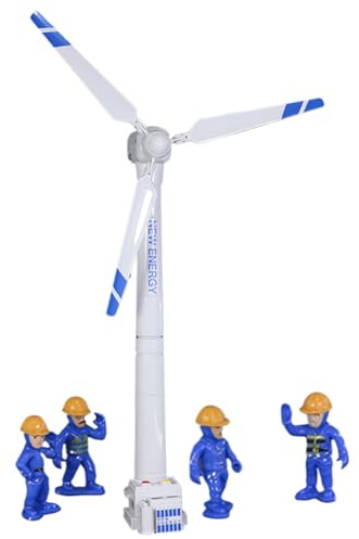 Jorzer Juguete de turbina eólica, Mini turbina eólica de 16, 5 Pulgadas, Modelo Giratorio, Educativo, simulado, Desmontable, portátil para niños, 1 Juego-
