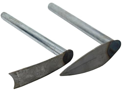 DEARMAMY 2 Azadas de Mano para Jardín, Herramientas Manuales de Acero Mango Antideslizante, Pequeñas para Desherbar y Cultivar Huertos, Accesorios para Jardinería y Escarda