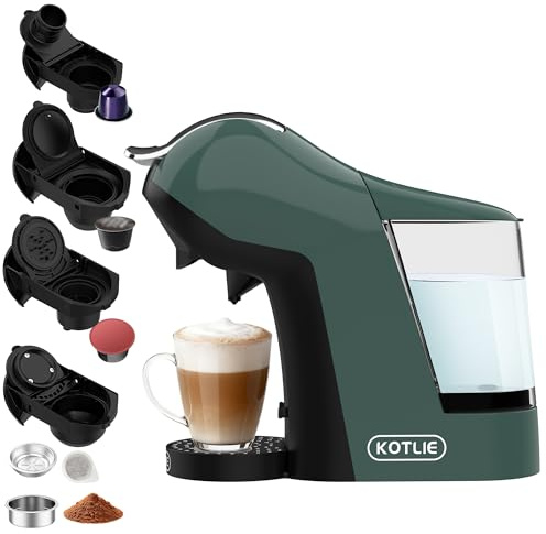 KOTLIE 308B Kapselmaschine, 19 Bar, 3 Temperatur-Modi,Grün