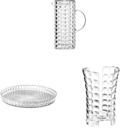 Tiffany Aperitivo Bundle | Caraffa Tiffany con Coperchio + Vassoio Tondo Tiffany + Portabicchieri Universale Tiffany