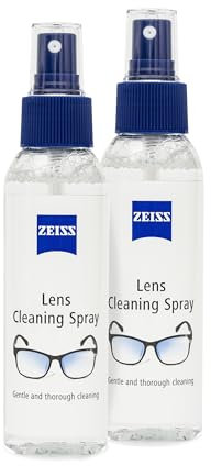 ZEISS Lens Cleaning Spray, Twin Pack for Cleansing Optical Surfaces, Glass and Plastic Cleaner, for Glasses, Spectacles, Cameras, Microscopes, Digital Screens and Ski Goggles,120 ml (Pack of 2)