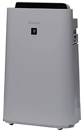 SHARP UA-HD40E-L luftrenare med luftfuktare för rum upp till 26 kvm, 3-stegs filtersystem (förfilter, luktfilter, HEPA-filter), grå