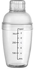 Ecoodisk Shaker da Cocktail di plastica, Shaker in plastica in plastica Trasparente Shaker di plastica con Tazza da Shaker a Mano per Bevande Top su Scala e Filtro con Scale.,300CC
