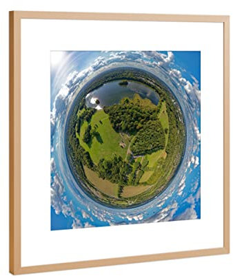 artboxONE Poster mit Rahmen Kupfer 30x30 cm Hamburg Öjendorfer See von Dienstleistungsdrohne.de - gerahmtes Poster