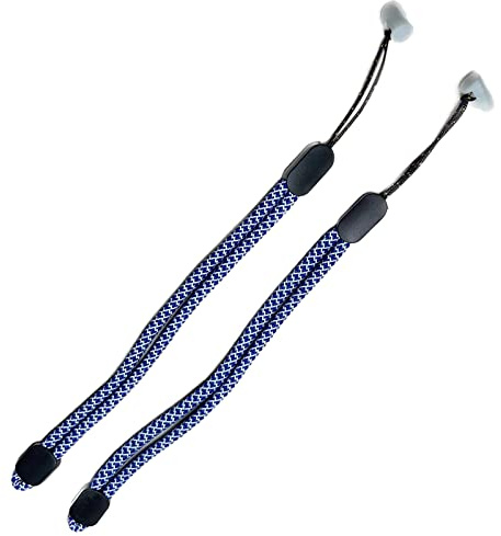 Correas de muñeca reflectantes de repuesto mejoradas para el controlador Oculus Quest 2 Gen, correa de mano ajustable resistente y cómoda para Oculus, tapón de resina blanca fácil de fijar para