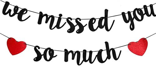 Bienvenido a Casa Decoraciones Banner,Cartel de Bienvenida a Casa,Banner Welcome Home Banner Decoraciones Banner para la Familia,Amigos y Graduaciones,Banner Te Hemos Extrañado Tanto