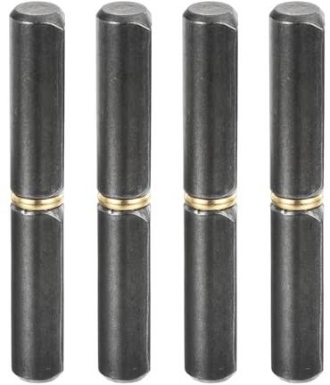 QUARKZMAN 4Pcs Charnières de Baril à Souder 4 x 9/16 (LxD) Acier Carbone | Charnières à Baril Détachables Soudables pour Rampe de Remorque de Porte Battante en Métal, 0.31 Broche OD