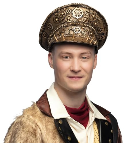 Boland - Steampunk Mütze Gearpunk, 57 cm | Kopfbedeckung für Retro Kostüm, Karneval, Cosplay und Mottoparty