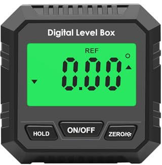 QUMOX Digital Angle Gauge Magnetic Protractor Inclinometer Level Angle Finder Angle Cube Level Box with Magnetic Base and Backlight