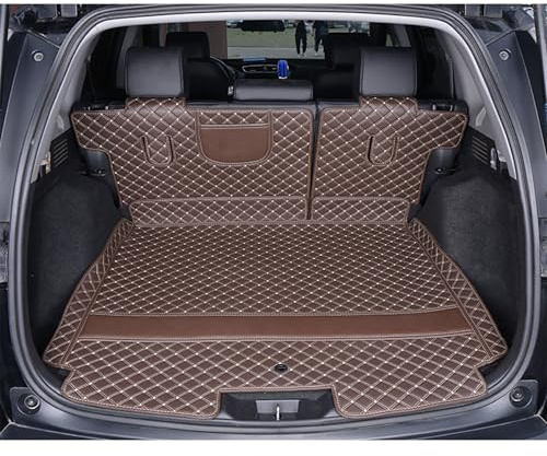 Tapis de coffre – Protections de dossier de siège pour CR-V 2017 à 2022 – Doublure de cargo hybride en cuir toutes saisons pour accessoires CR-V – Café