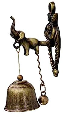 DECHOUS Retro Elephant Door Bell Metal Wind Chime Bells Alloy Hanging Ornament for Home Garden Decoration Indoor Outdoor Home Ornament