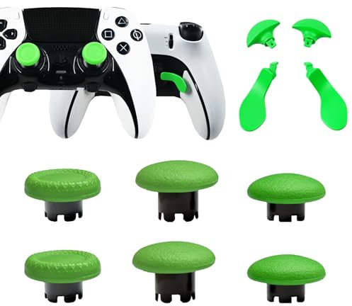 Pagaies de rechange 10 en 1 pour manette de PS5 Dualsense Edge, manettes pour manette PS5 Dualsense Edge, joystick analogique pour manette PS5 Dualsense Edge (vert)