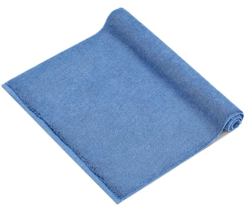 herzbach home Premium Badvorleger PURA | 50 x 70 cm | 100% Baumwolle | Extra weich | Badteppich | Farbe: Blau