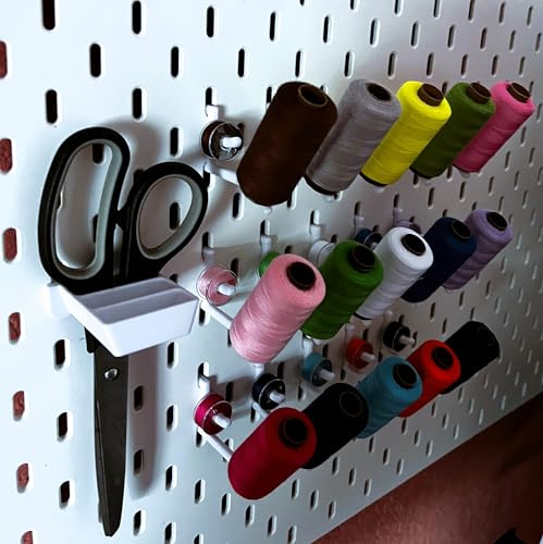 2 x supporto per forbici IKEA SKADIS – supporto su misura per forbici e strumenti – perfetto per organizzare pareti forate