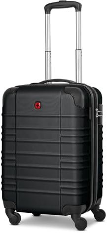 WENGER Kabinen-Koffer für Damen und Herren | Kleiner Cabin-Trolley | 37 x 23 x 53 cm aus hochwertigem, stoßfestem ABS Material | Erweiterbar & Teleskopgriff| Amplar Evo Serie